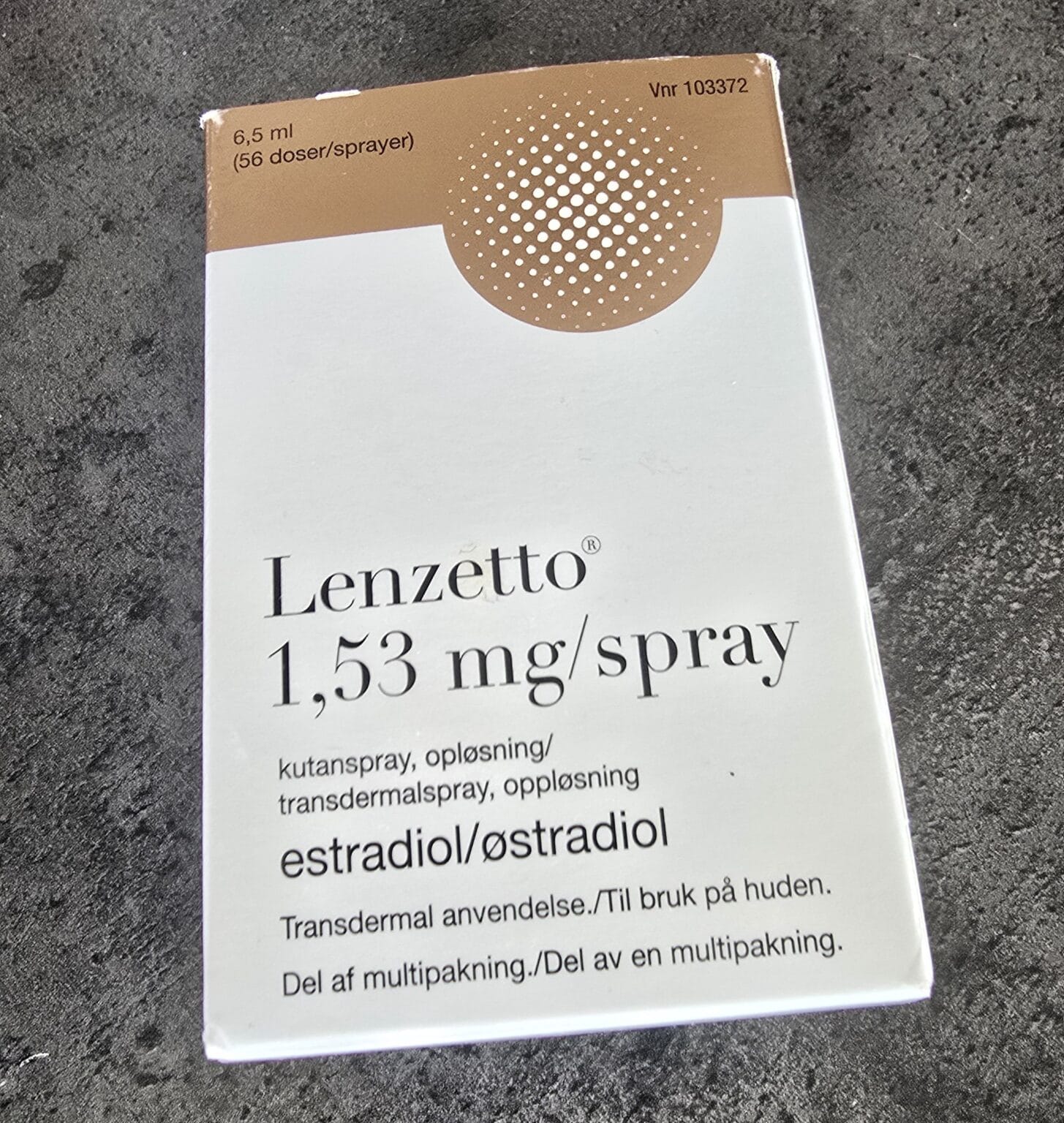 HRT / Lenzetto. Eget bilde legemiddel